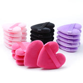 7Pcs Dual-use Makeup Powder Puff Super Soft Velvet Cosmetic Sponges Heart Shape Puffs For Contouring, Eye Corners Air Cushion